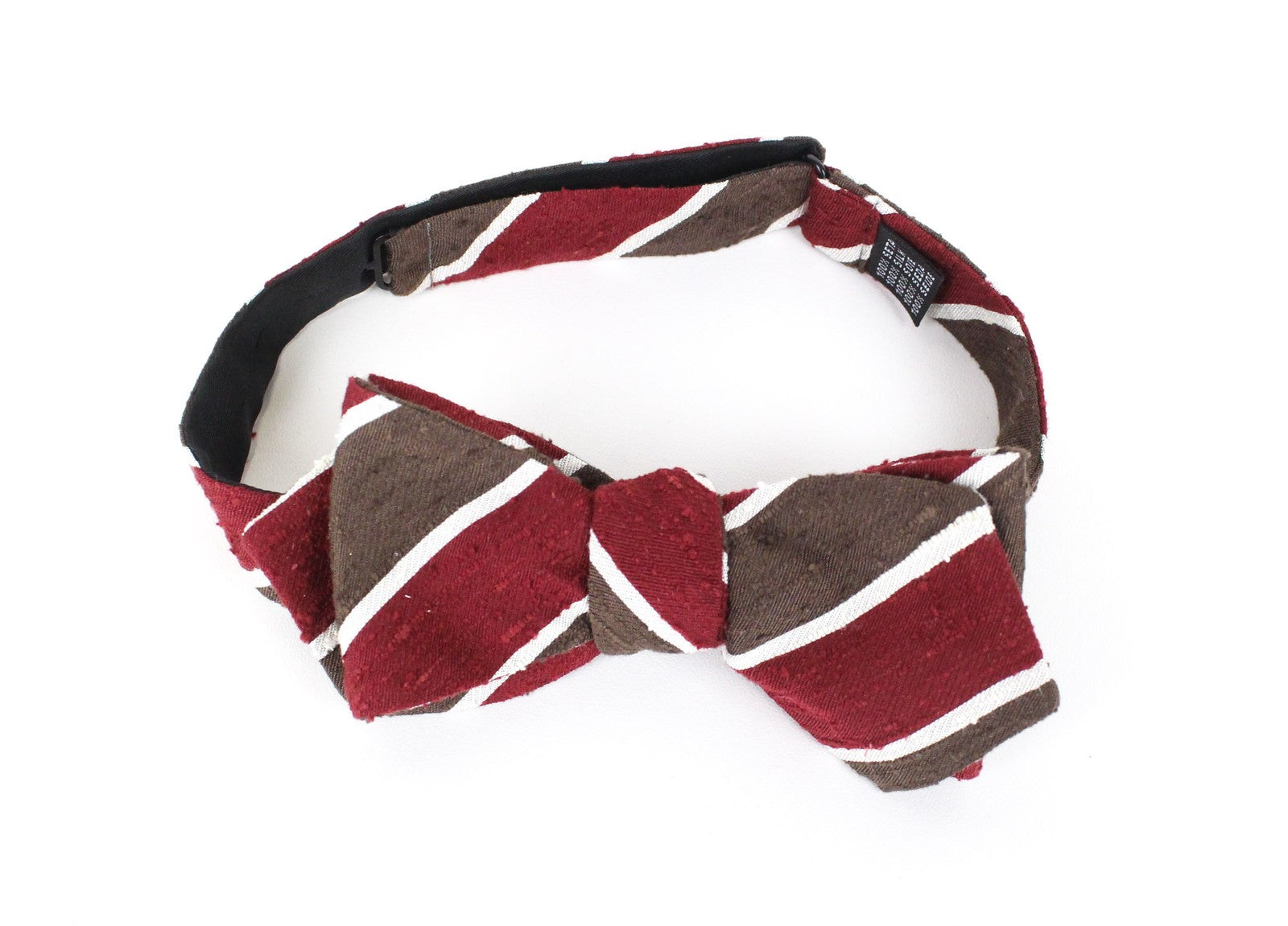 SUITSUPPLY vyriška peteliškė ~45 cm raudonai ruda gryno šilko dryžuota drugelio formos klasikinė oficiali suknelė 