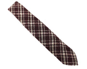 SUITSUPPLY vyriškas kaklaraištis ~150 x 8 cm violetinis vilnos mišinio languotas raštas klasikinis formalus 