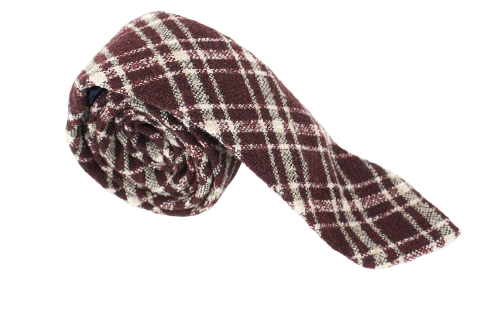 SUITSUPPLY vyriškas kaklaraištis ~150 x 8 cm violetinis vilnos mišinio languotas raštas klasikinis formalus 