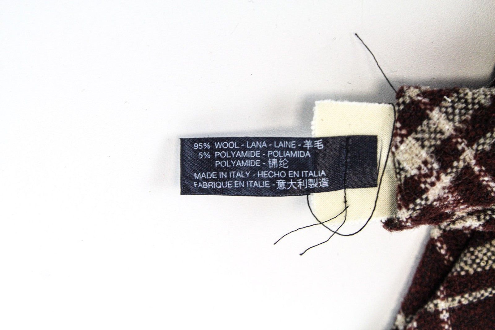 SUITSUPPLY vyriškas kaklaraištis ~150 x 8 cm violetinis vilnos mišinio languotas raštas klasikinis formalus 