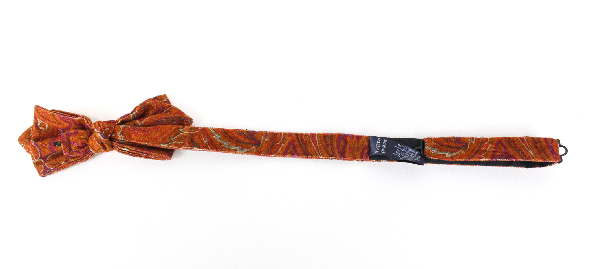 SUITSUPPLY vyriška peteliškė ~49 cm oranžinė grynos medvilnės raštuota drugelio formos suknelė 