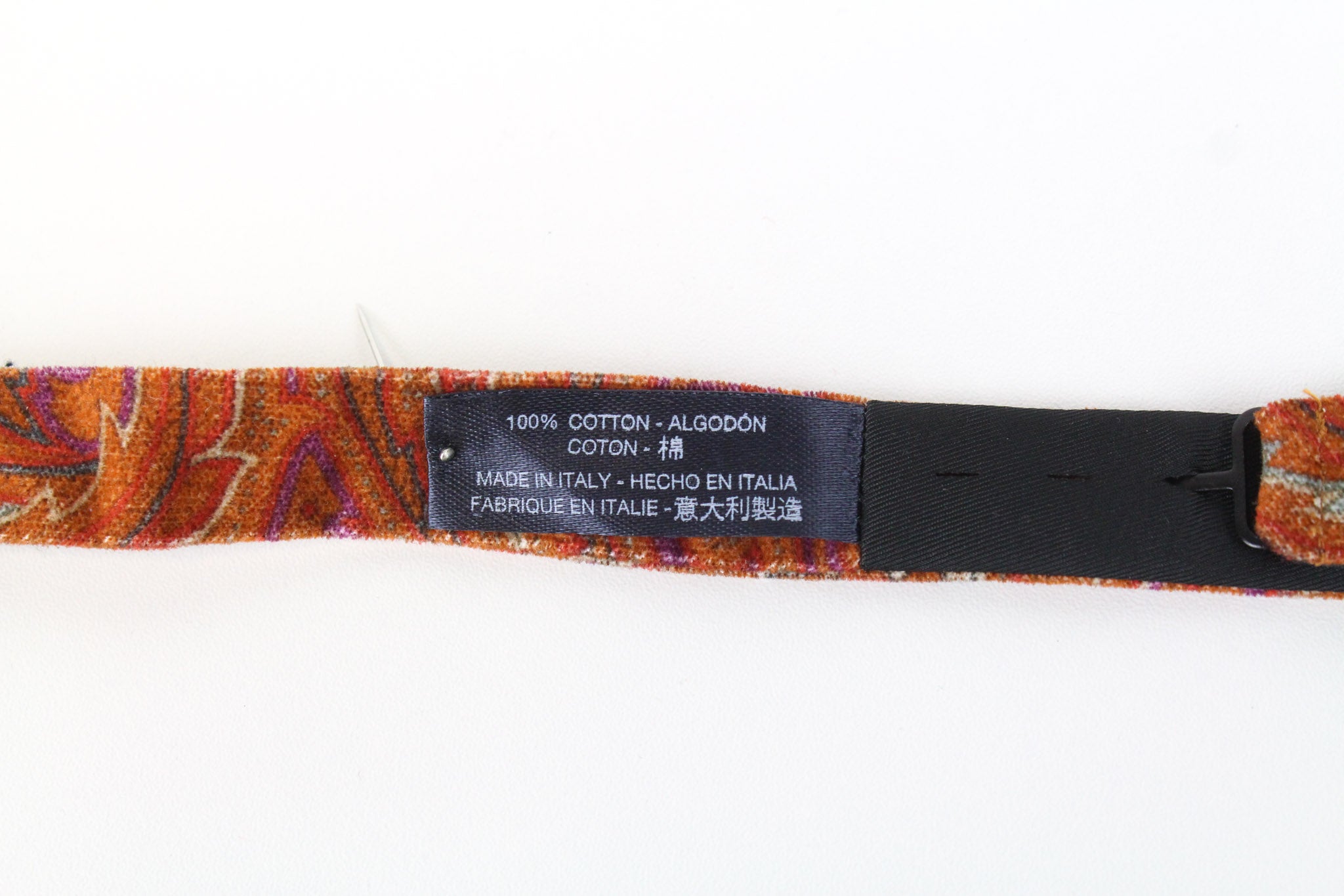 SUITSUPPLY vyriška peteliškė ~49 cm oranžinė grynos medvilnės raštuota drugelio formos suknelė 