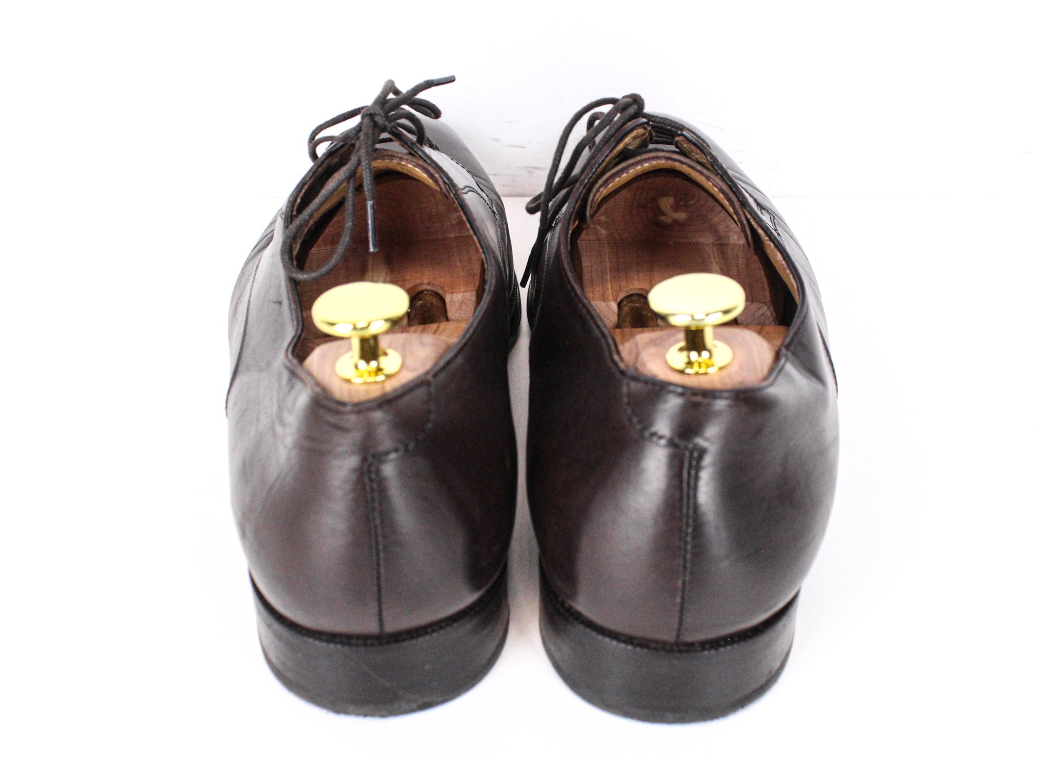 SUITSUPPLY Men Formal Shoes EU43 Dark Brown Laced Low-Top Genuine Leather UK9