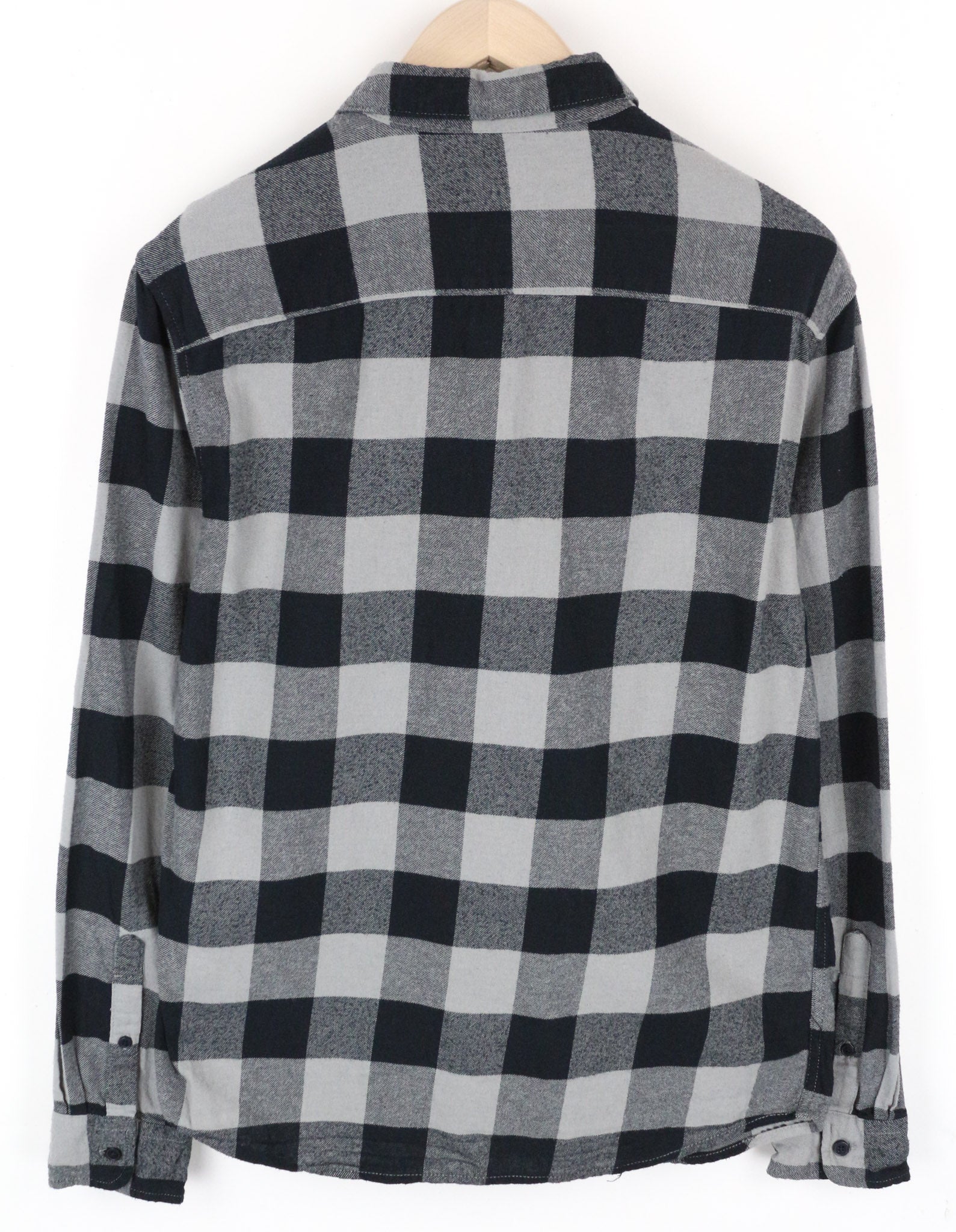 ONLY &amp; SONS vyriški marškinėliai L dydžio, languoti, pilki, grynos medvilnės, ilgomis rankovėmis, ploni, flaneliniai 