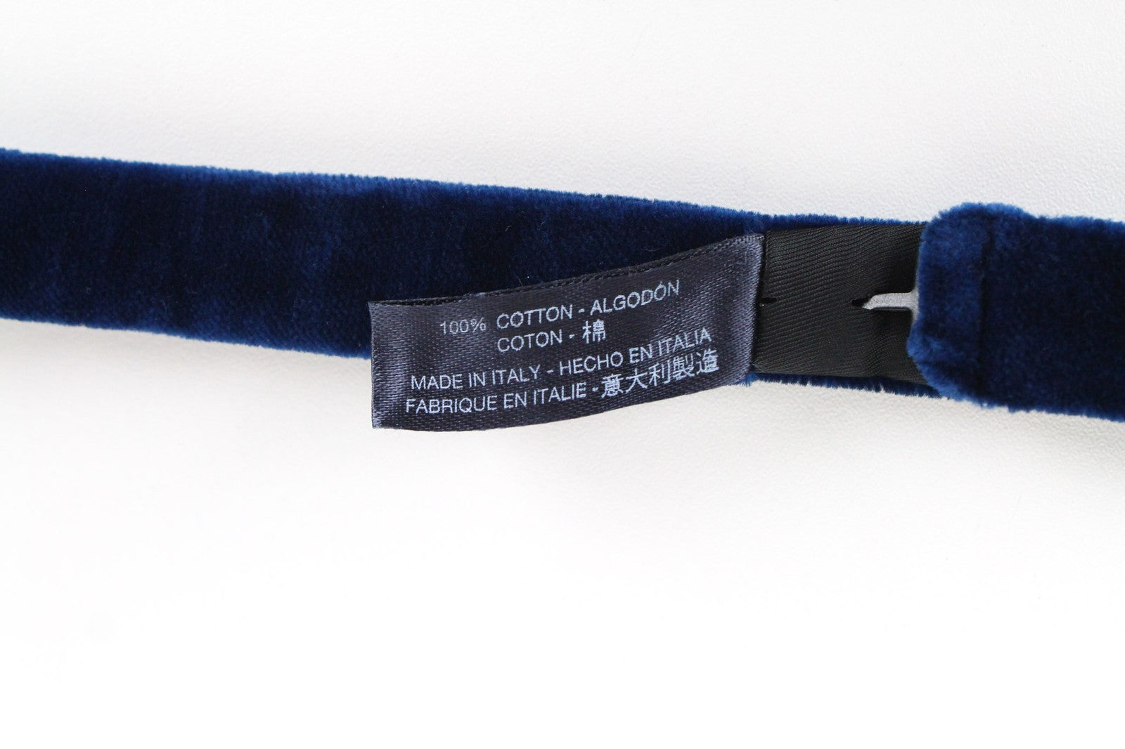 SUITSUPPLY vyriškas varlytės formos kaklaraištis ~49 cm mėlynas grynos medvilnės klasikinis formalus drugelio formos aksomas 