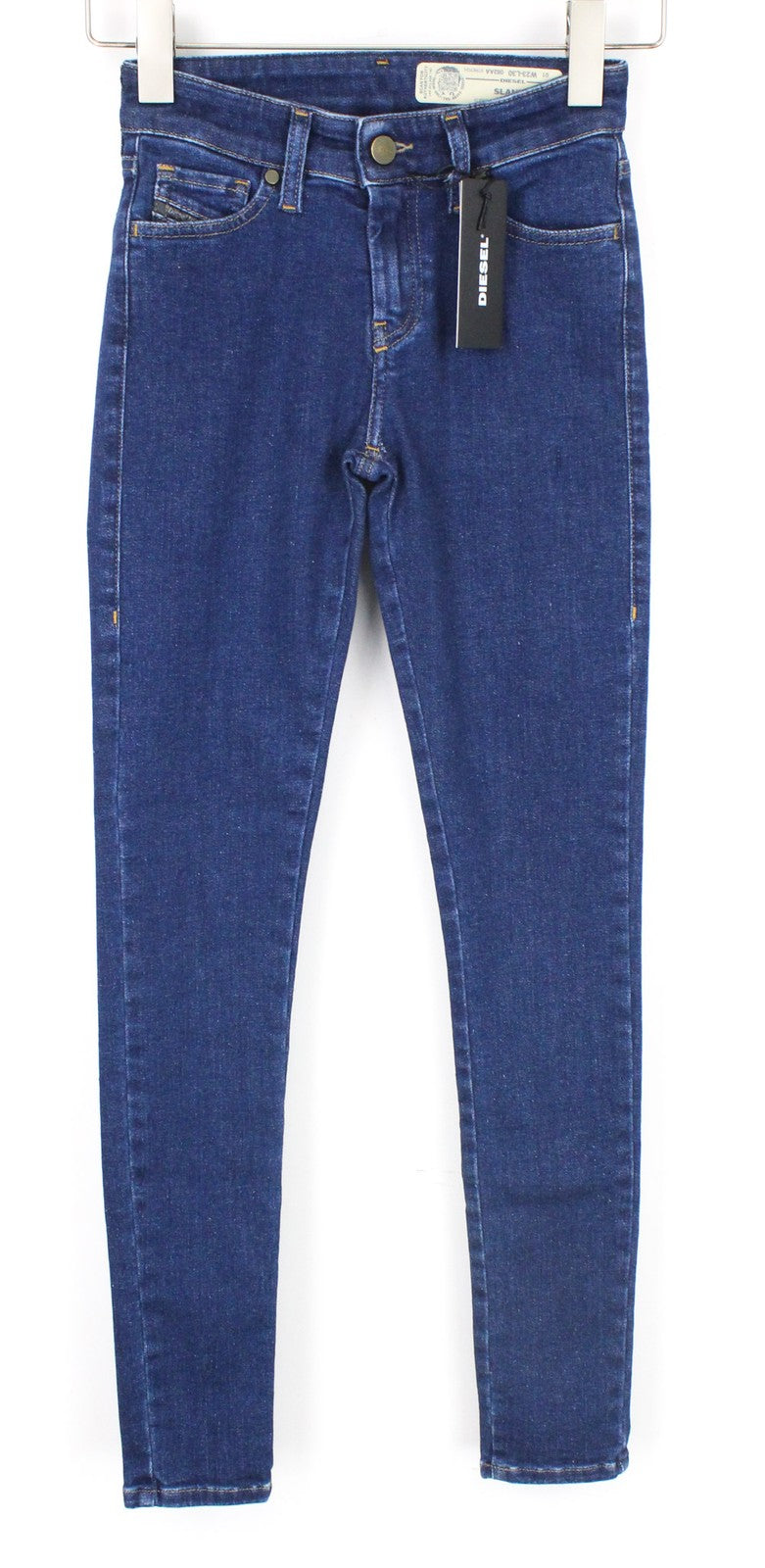 DIESEL Slandy 082AA Women Jeans W23/L30 Girls Super Slim-Skinny Blue Stretch