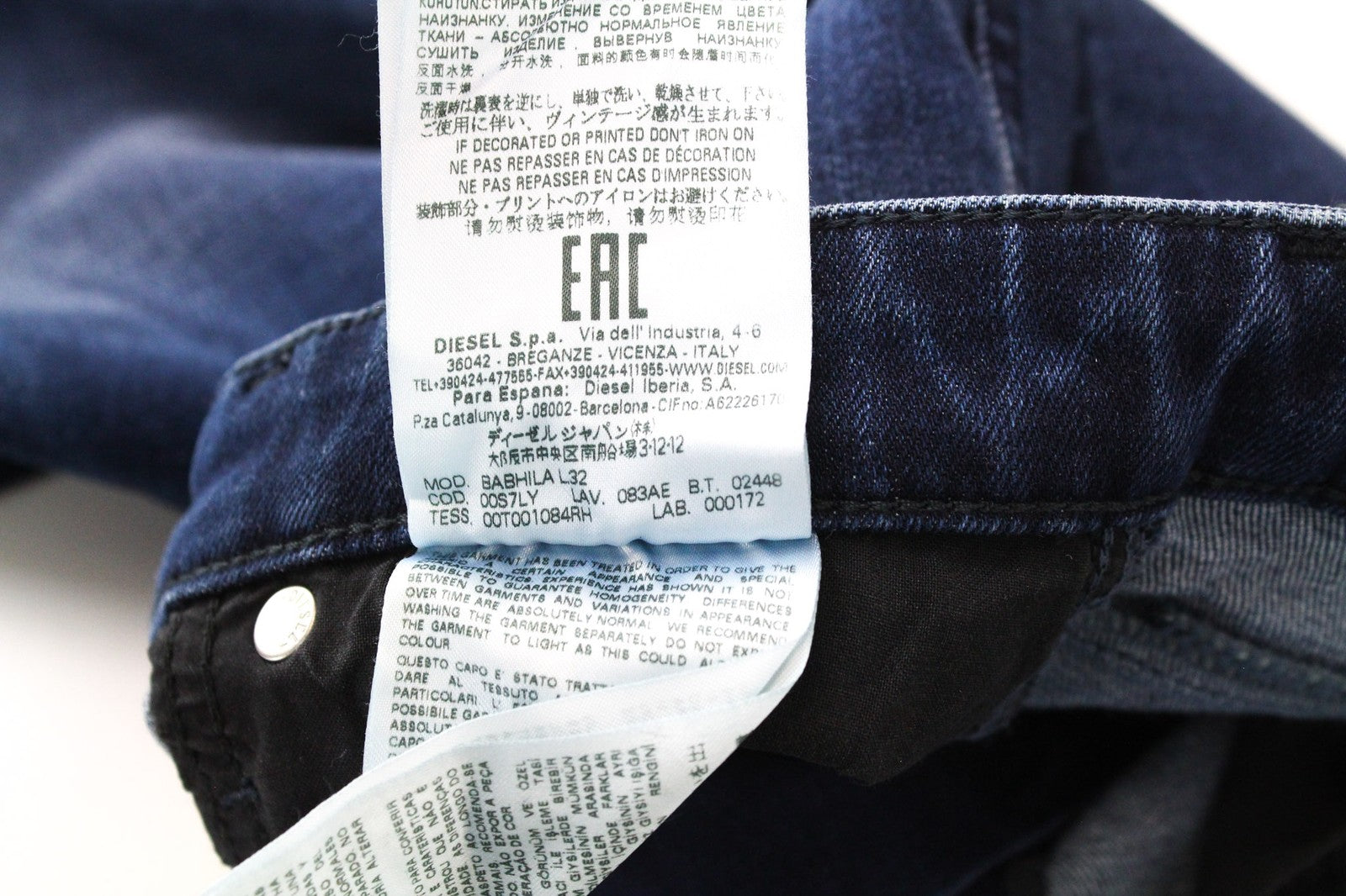 DIESEL Babhila 083AE Women Jeans W23/L32 Dark Blue Slim Skinny Stretch Girls