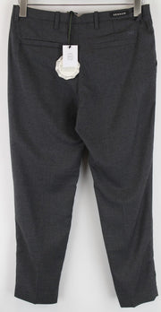 DENHAM Ocean moteriškos kelnės S pilkos, tamprios, klostuotos priekyje, trumpos, oficialios 