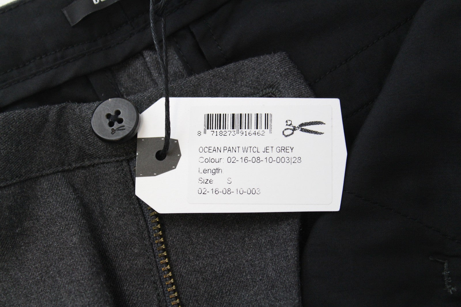 DENHAM Ocean moteriškos kelnės S pilkos, tamprios, klostuotos priekyje, trumpos, oficialios 