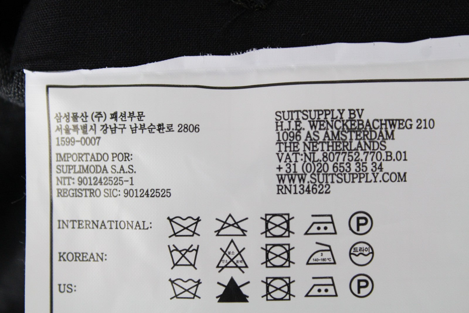 SUITSUPPLY La Spalla vyriškas kostiumas UK44S be pamušalo, vienaeilis, pilkas, 2 dalių vilnonis 