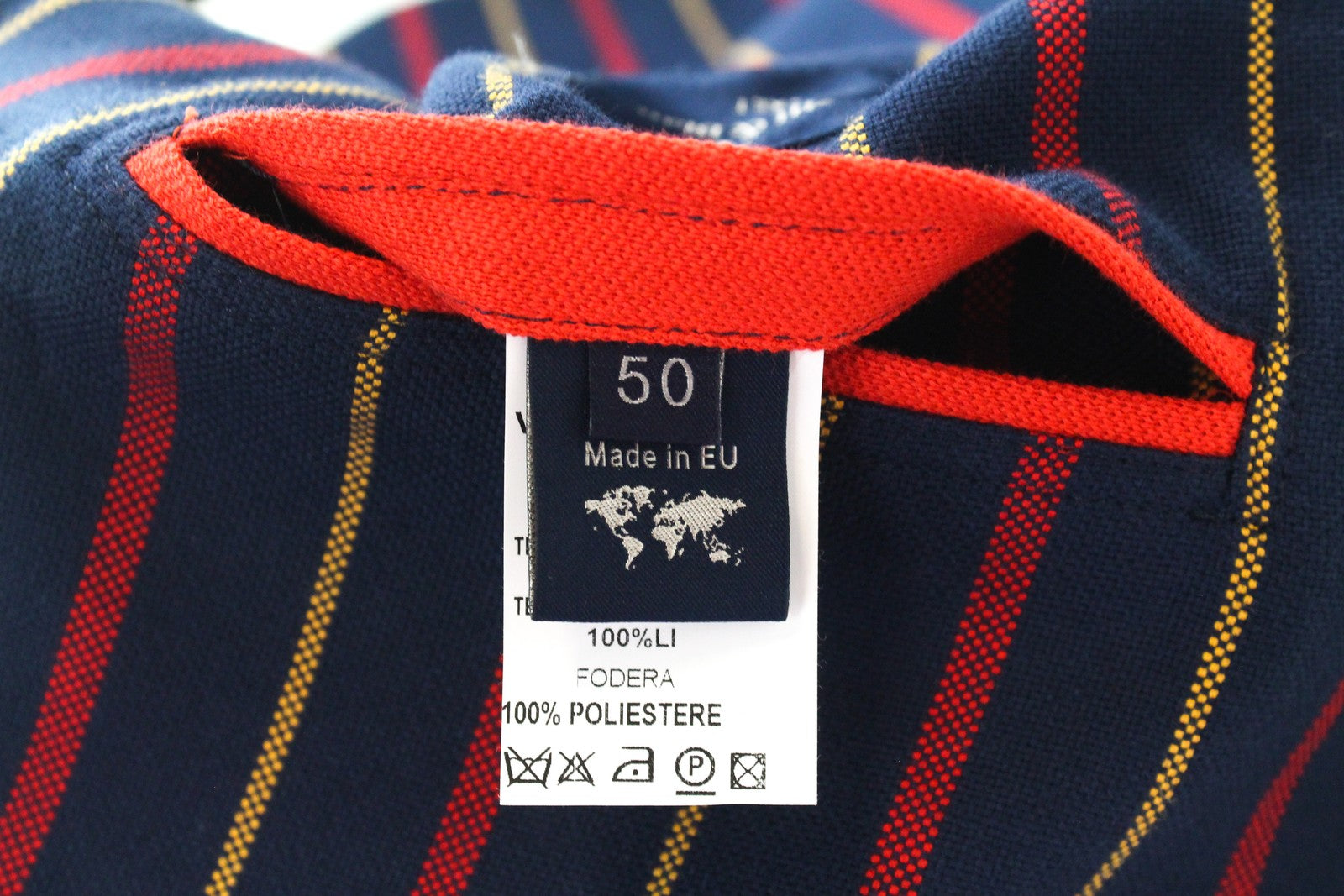 HARMONT &amp; BLAINE vyriškas švarkas 50 tamsiai mėlynas, dryžuotas, vieneilis, grynos medvilnės 