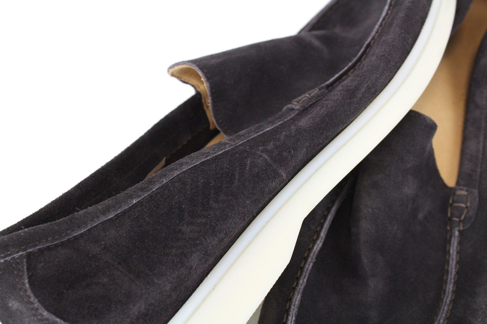 SUITSUPPLY vyriški laisvalaikio batai EU43/UK9 tamsiai rudi zomšiniai odiniai mokasinai 