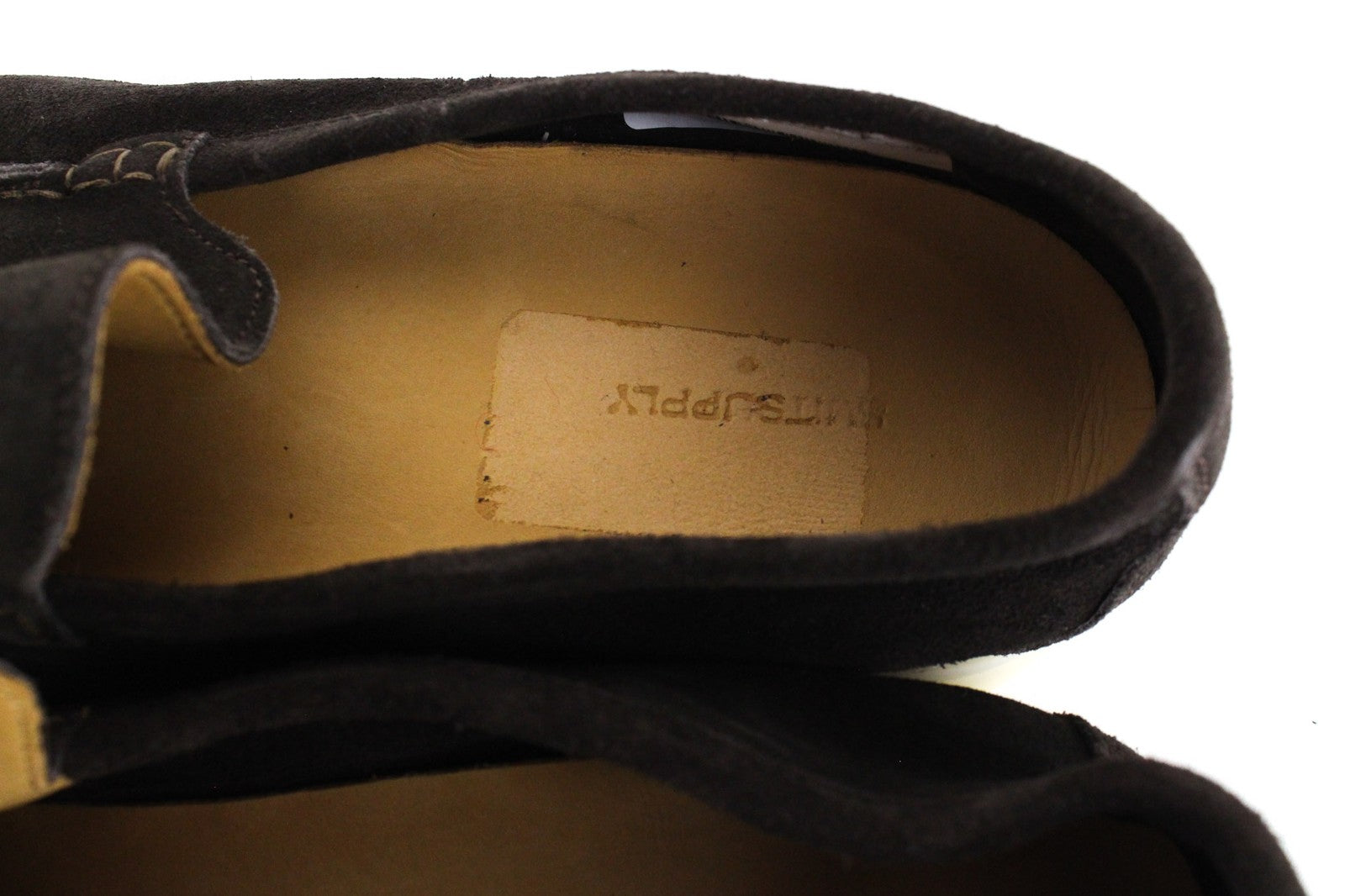 SUITSUPPLY vyriški laisvalaikio batai EU43/UK9 tamsiai rudi zomšiniai odiniai mokasinai 