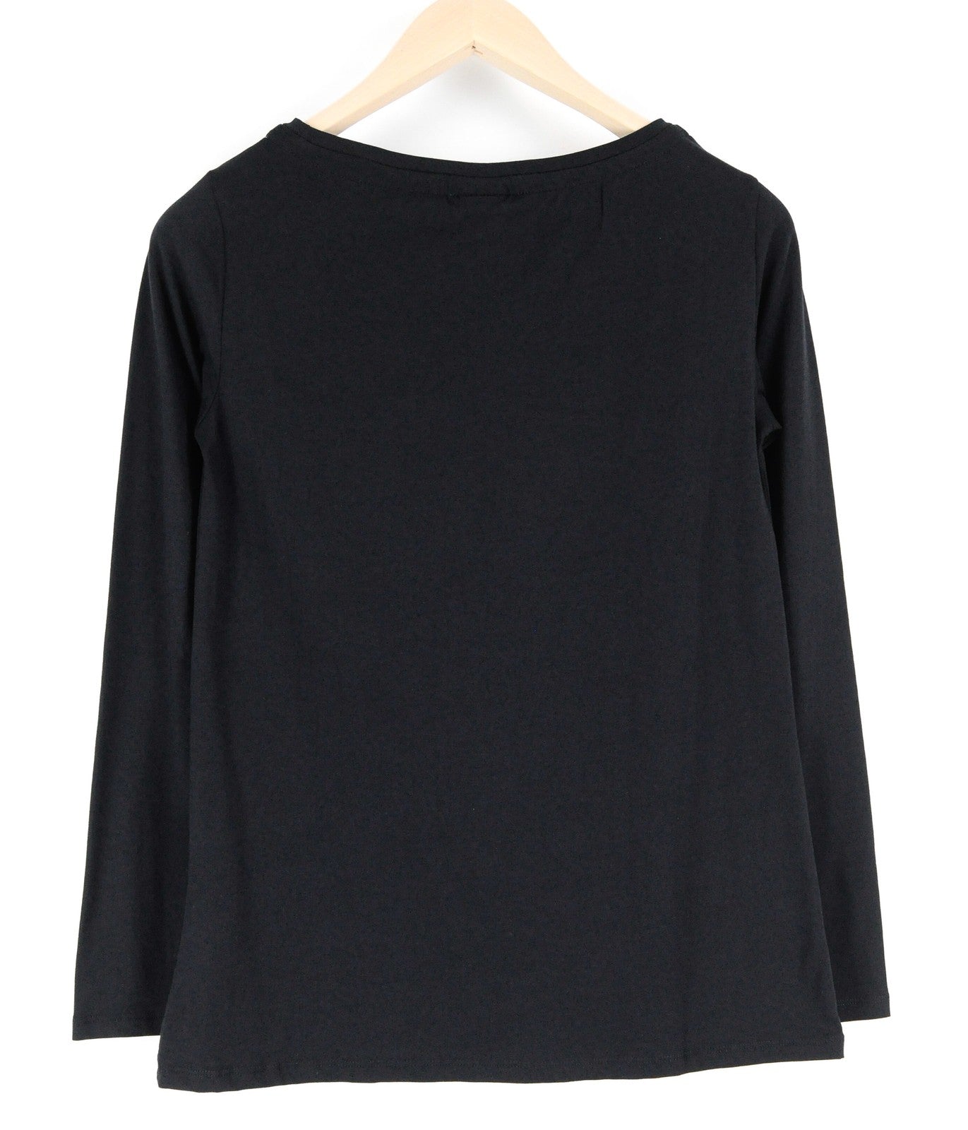 MARINA YACHTING moteriški marškinėliai ilgomis rankovėmis M juodi medvilniniai tamprūs megztiniai su logotipu 