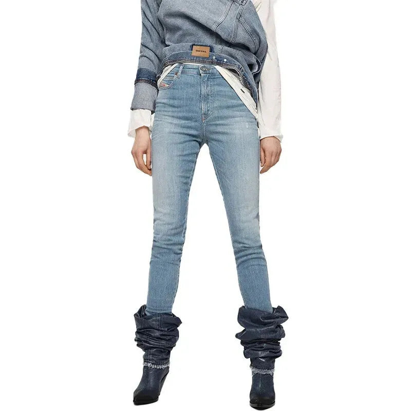 DIESEL Babhila-High 081AF Women Jeans W26/L30 Slim Skinny Blue Cotton Stretch