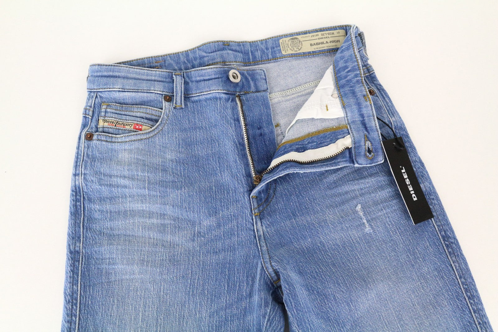 DIESEL Babhila-High 081AF Women Jeans W26/L30 Slim Skinny Blue Cotton Stretch