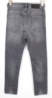 DIESEL D-Eetar 0890F vyriški džinsai W26/L30 berniukams, siaurėjantys pilki, tamprūs, plėšyti medvilniniai džinsai 