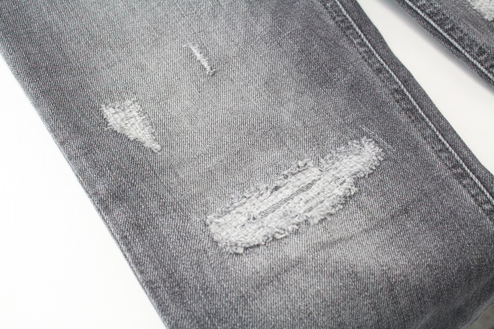 DIESEL D-Eetar 0890F vyriški džinsai W26/L30 berniukams, siaurėjantys pilki, tamprūs, plėšyti medvilniniai džinsai 