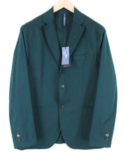 HARMONT &amp; BLAINE vyriškas švarkas 56 žalias medvilninis tamprus švarkas be pamušalo klasikinis su įpjova atvarte 