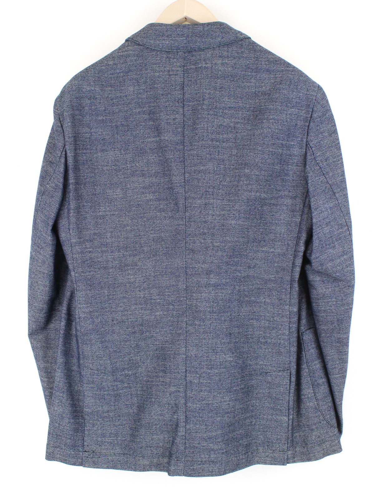 HARMONT &amp; BLAINE vyriškas švarkas 50 mėlynas dvieilis medvilninis klasikinis švarkas su įpjovomis atvarte 