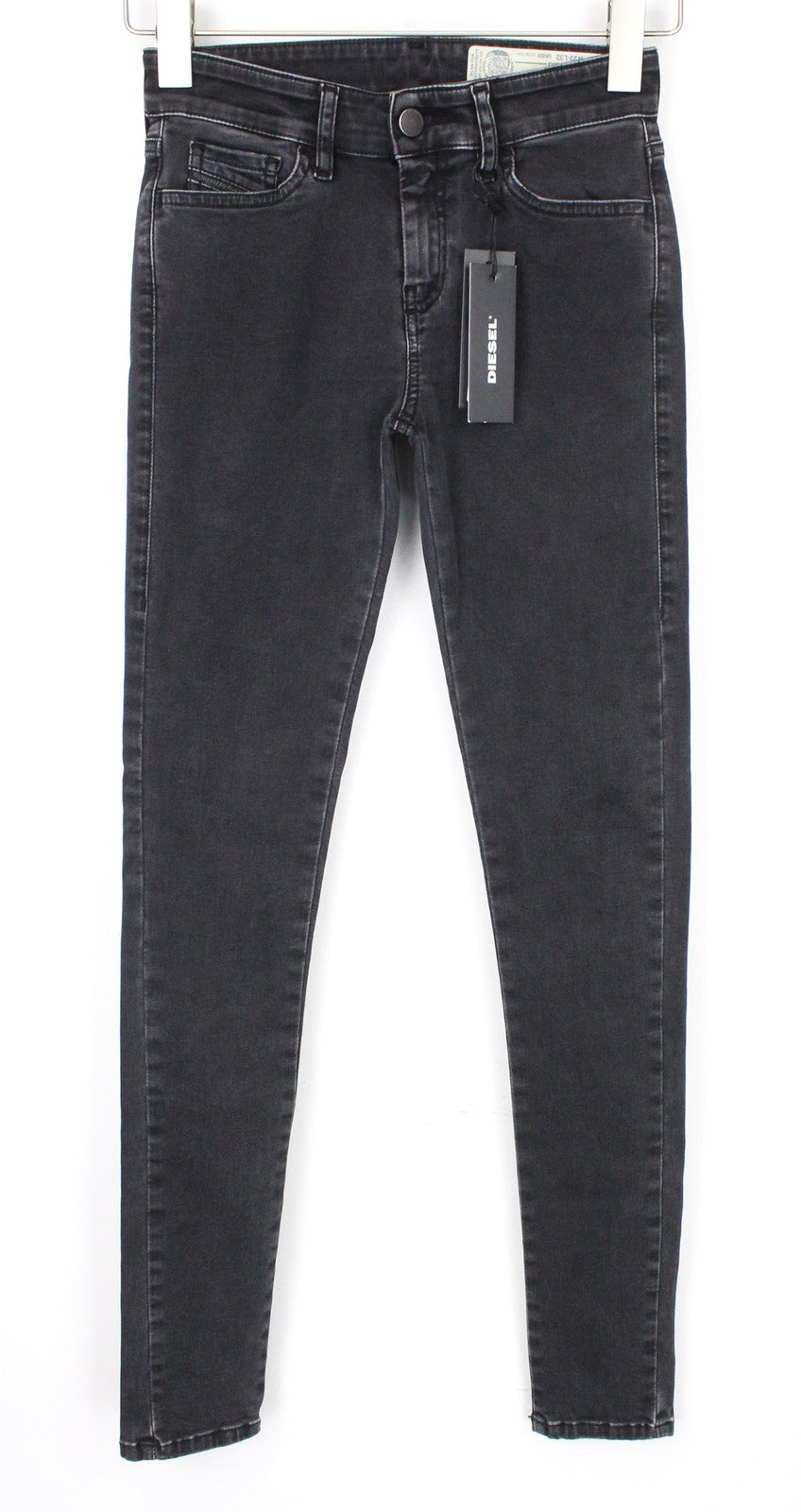 DIESEL Slandy 0680I Women Jeans W23/L32 Grey Girls Super Slim Skinny Stretch