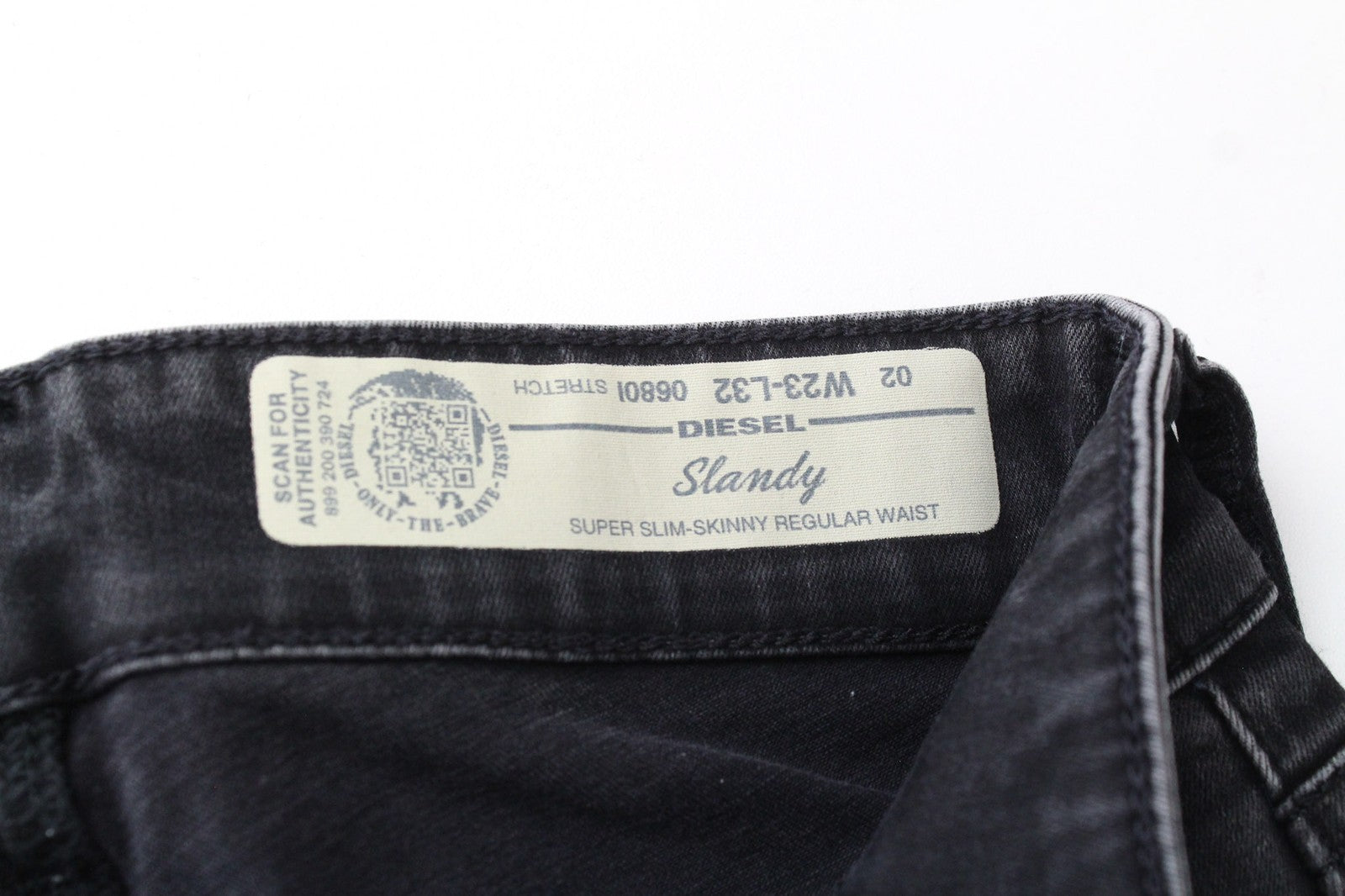 DIESEL Slandy 0680I Women Jeans W23/L32 Grey Girls Super Slim Skinny Stretch