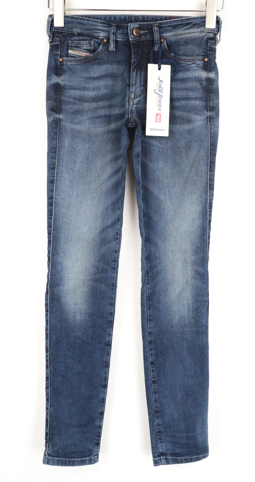 DIESEL Doris-Ne 0669N Women Jeans W25 Sweat Jogg Blue Super Slim Skinny Stretch