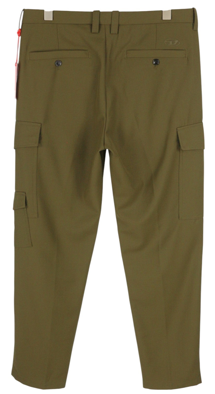 DIESEL P-Rhee-Nw vyriškos kelnės W32 žalios vilnos mišinio su klostėmis ir užtrauktuku, rekomenduojama mažmeninė kaina – 283 € 