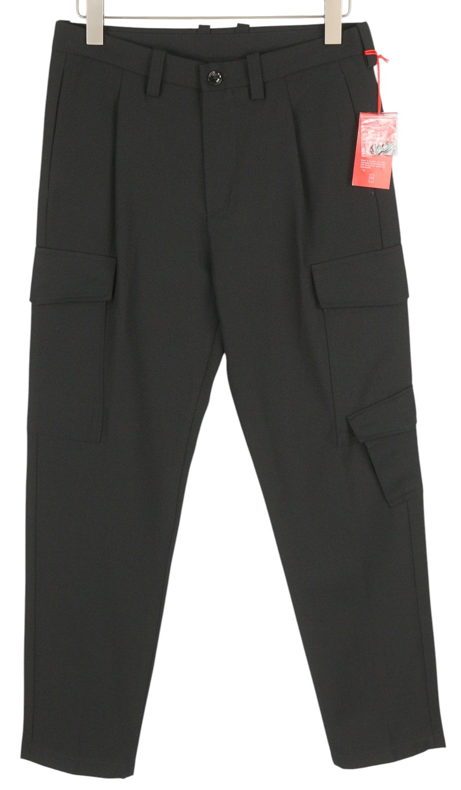 DIESEL P-Rhee-Nw vyriškos kelnės W29 juodos vilnos mišinio su klostėmis ir užtrauktuku, rekomenduojama mažmeninė kaina – 283 € 