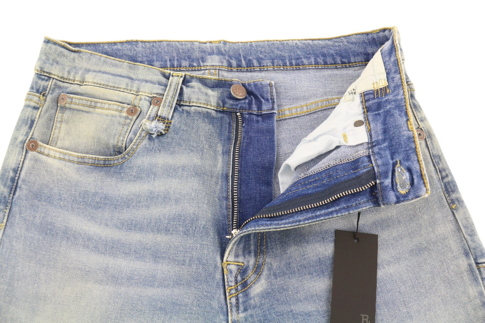 R13 Skate stiliaus vyriški džinsai, 33 dydis, Jasper tamprūs, aptempti, skalbtos mėlynos spalvos su išblukusiu logotipu. RMK 440 €. 