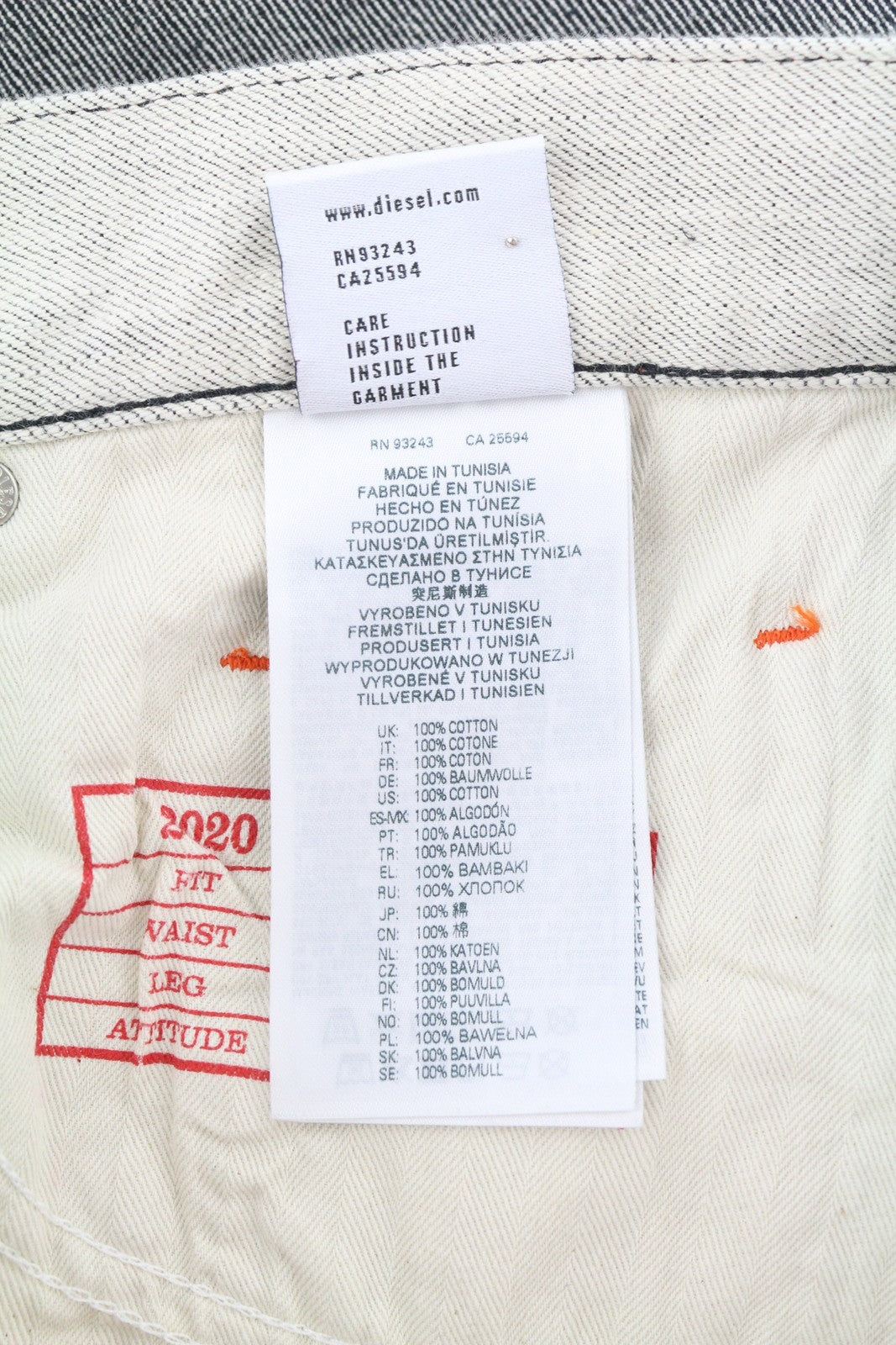 DIESEL 2020 D-Viker-SP4 vyriški džinsai W31/L32 juodi mėlyni, įprasti tiesūs klešniai su sagomis 