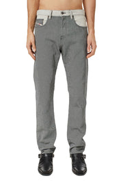 DIESEL 2020 D-Viker-SP4 vyriški džinsai W31/L32 juodi mėlyni, įprasti tiesūs klešniai su sagomis 