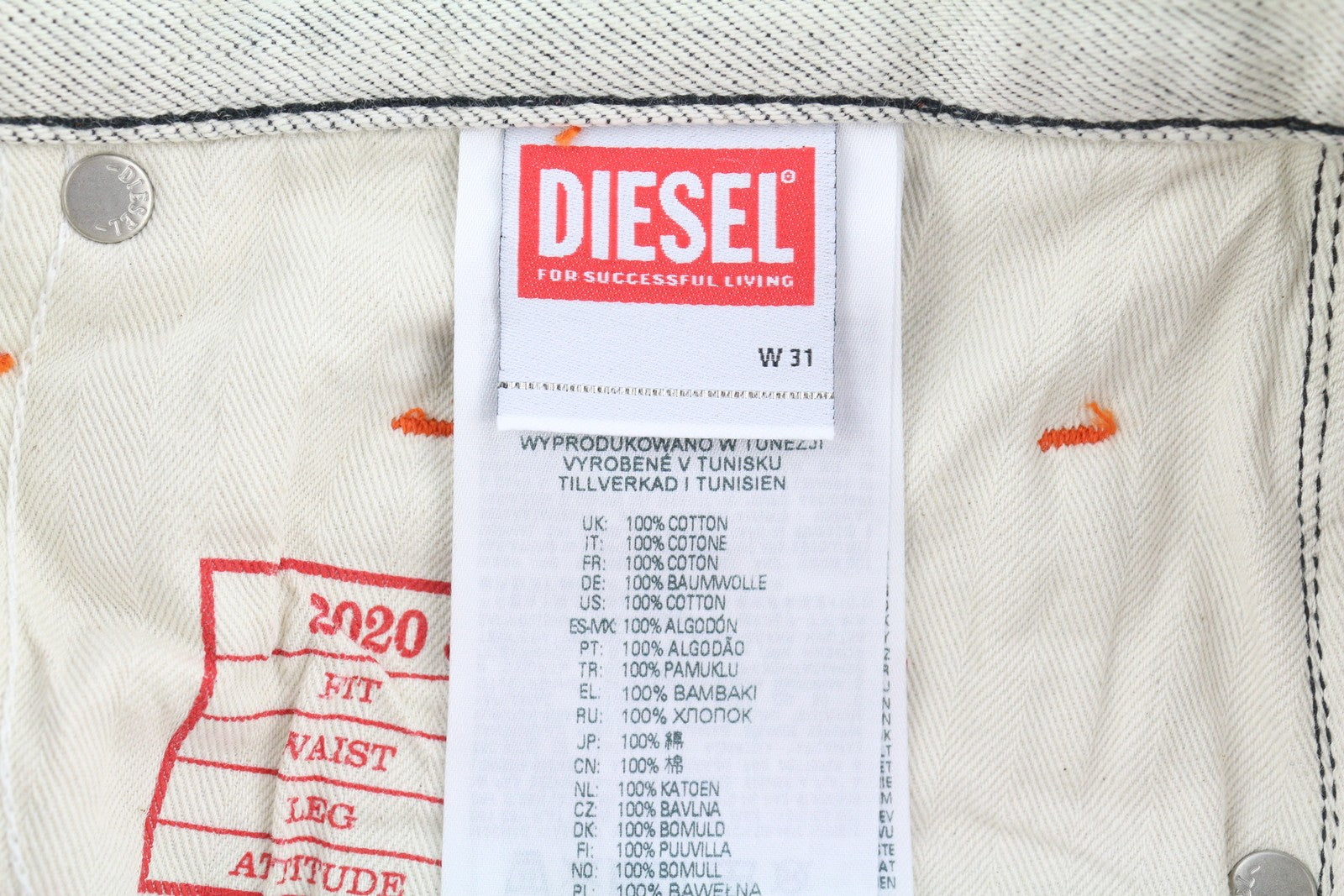 DIESEL 2020 D-Viker-SP4 vyriški džinsai W31/L32 juodi mėlyni, įprasti tiesūs klešniai su sagomis 