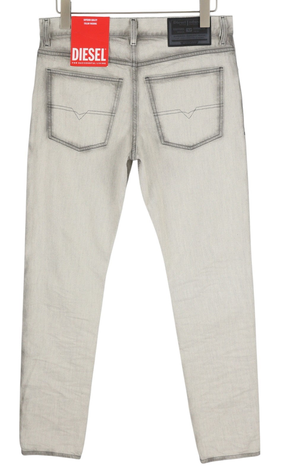 DIESEL 1995 09C86 Men Jeans W31/L32 Grey Faded Slim Straight Leg Button RRP€195