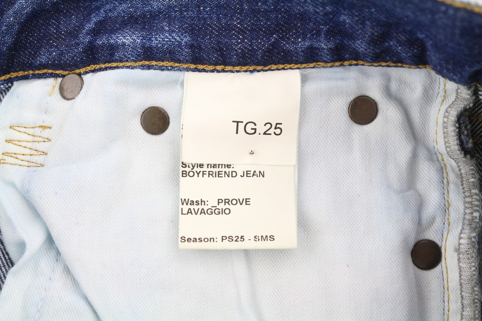 R13 Boyfriend Women Jeans 25 Prove Lavaggio Regular Washed Faded Denim Blue