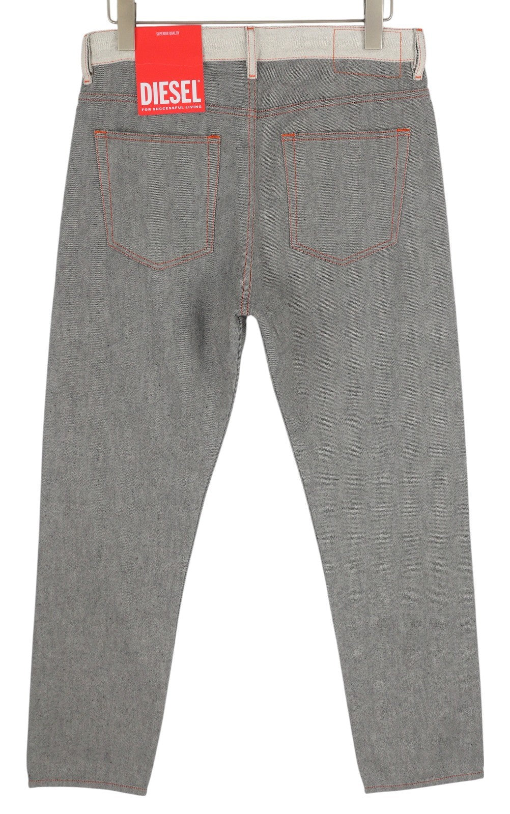 DIESEL 2020 D-Viker-SP4 vyriški džinsai W31/L34 juodi mėlyni, įprasti tiesūs klešniai su sagomis 