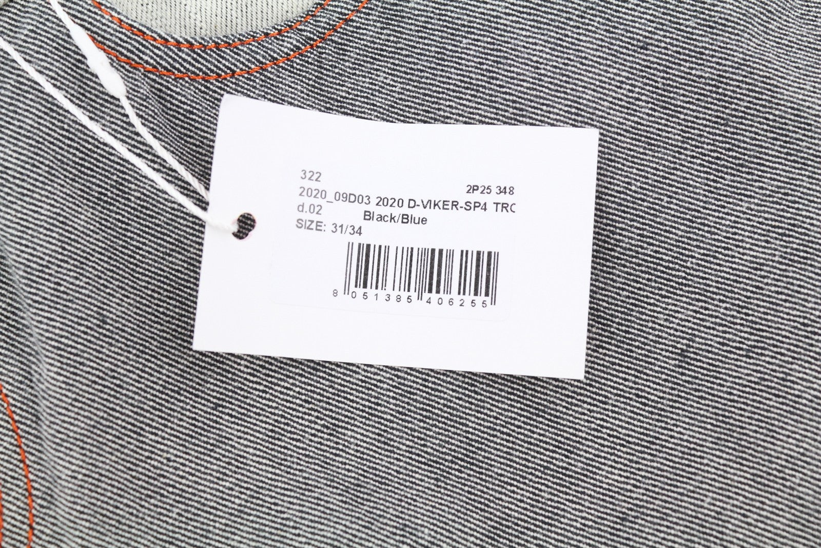 DIESEL 2020 D-Viker-SP4 vyriški džinsai W31/L34 juodi mėlyni, įprasti tiesūs klešniai su sagomis 