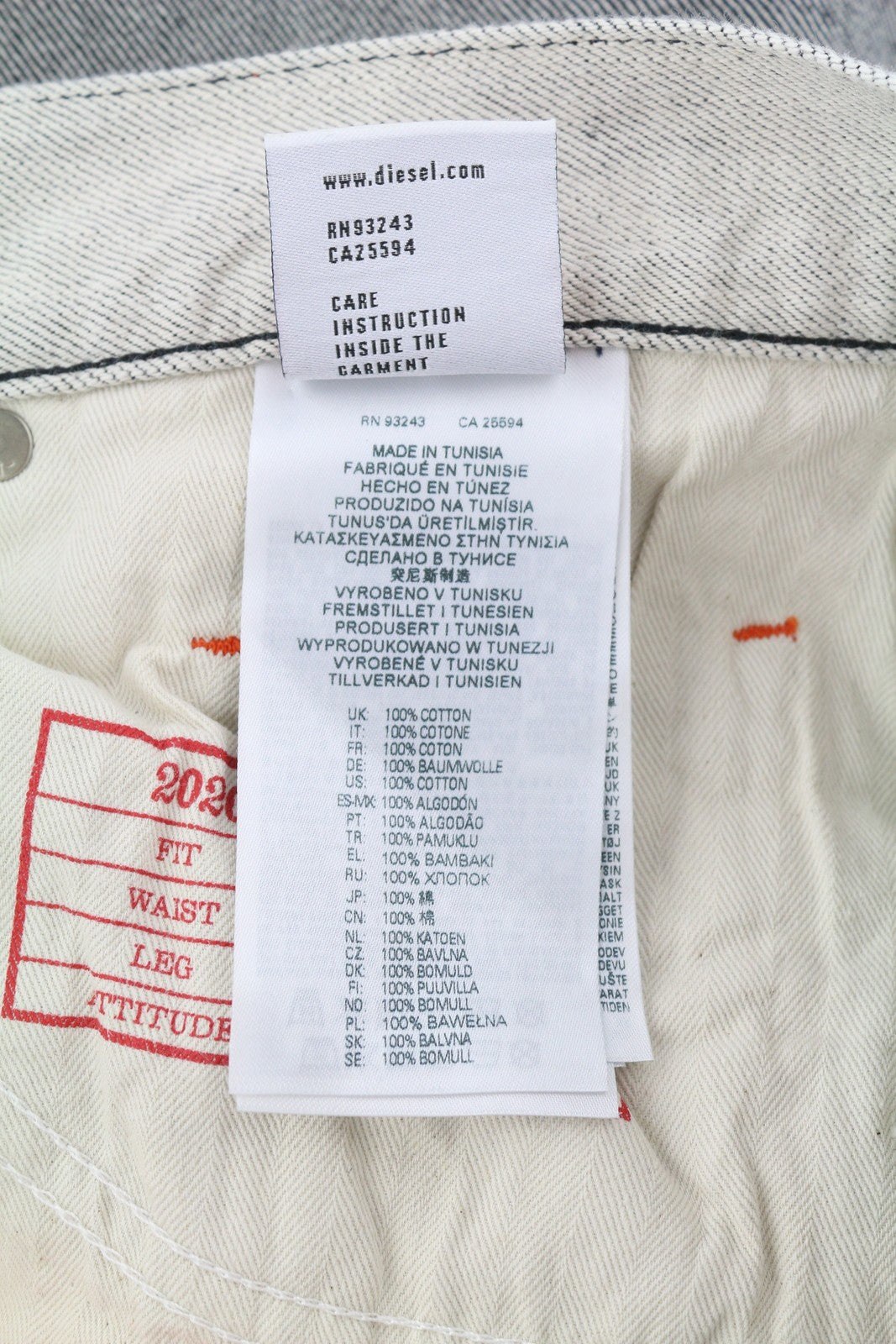 DIESEL 2020 D-Viker-SP4 vyriški džinsai W31/L34 juodi mėlyni, įprasti tiesūs klešniai su sagomis 