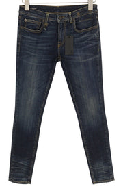 R13 Kate Women Jeans 27 Skinny Fit Ankle Length Zip Fly Faded Washed Dark Blue