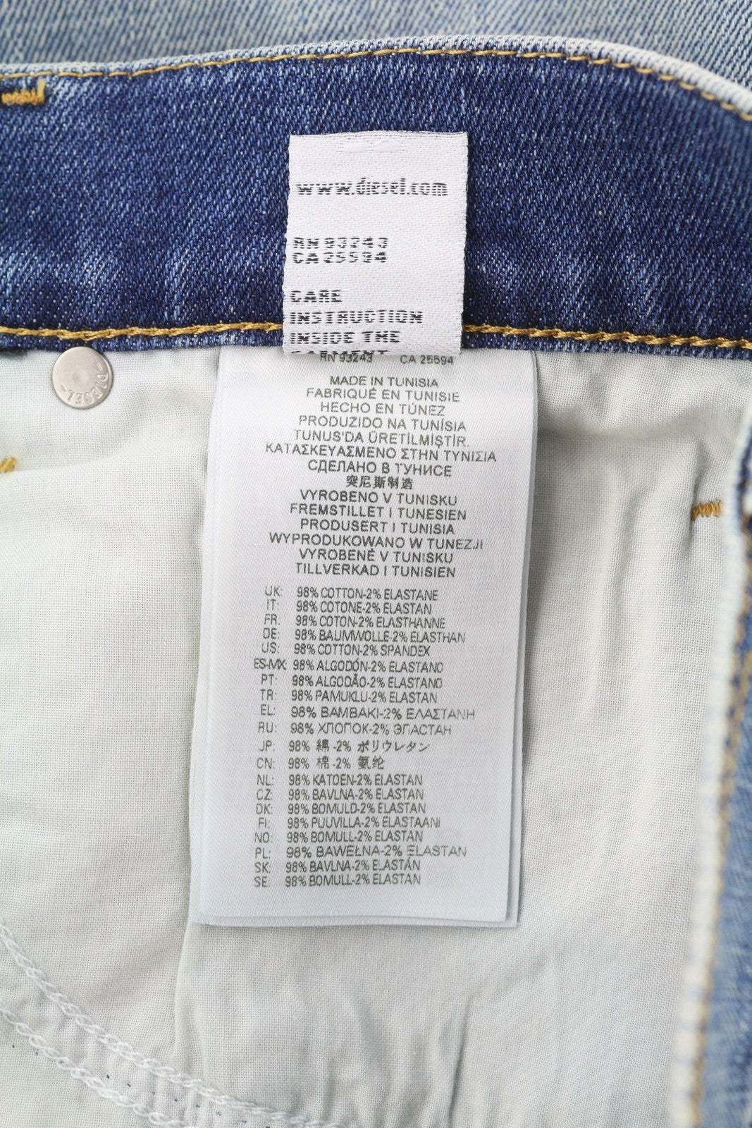 DIESEL 2019 D-Strukt 09C87 vyriški džinsai W30/L34 mėlyni, aptempti, ploni, kaina 189 € 