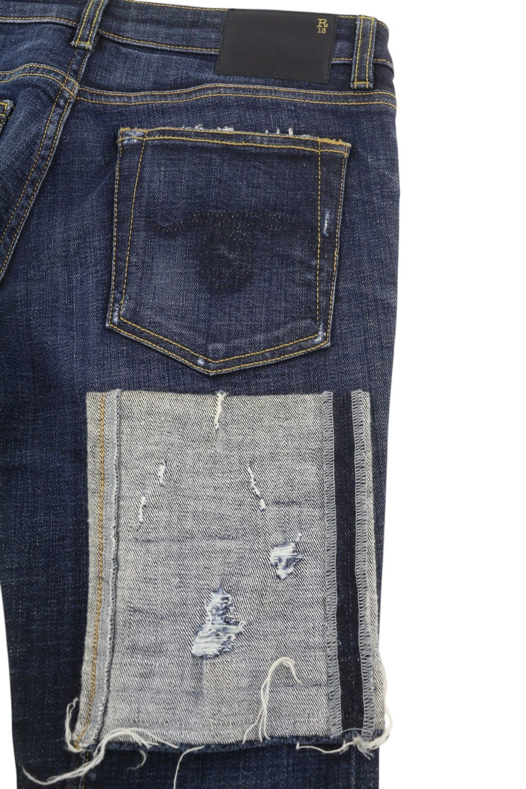 R13 Kate Women Jeans 27 Skinny Cuff Howell Indigo Low Rise Ankle Cropped RRP€440