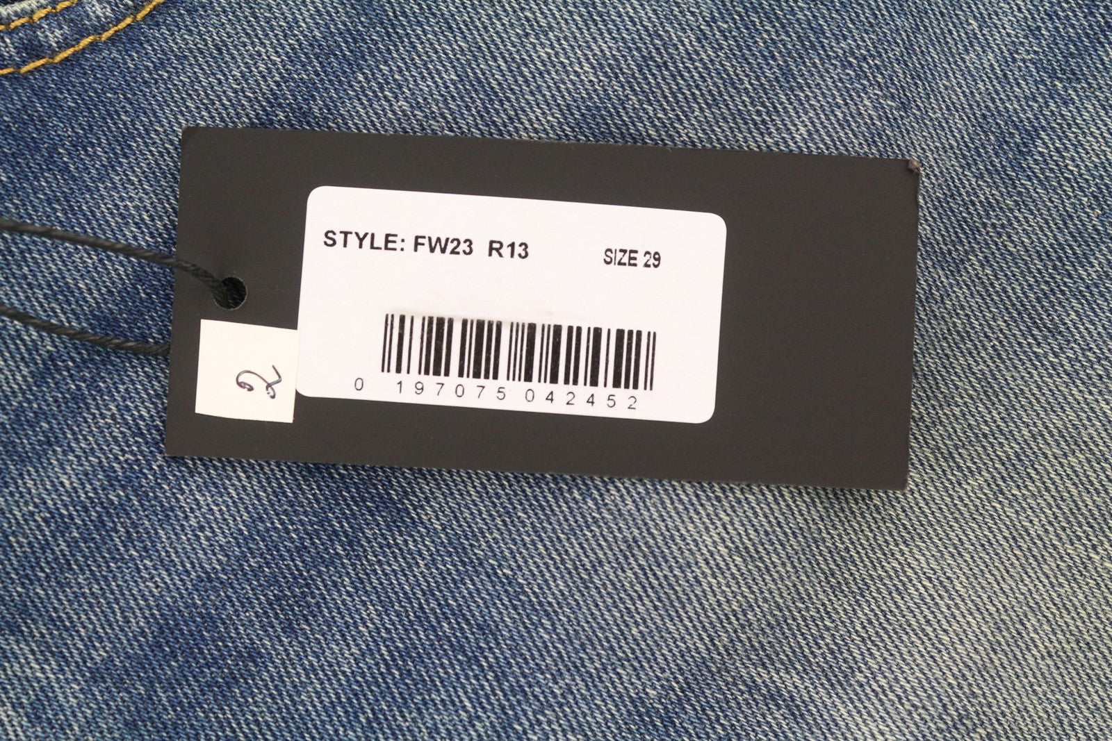 R13 Kick Women Jeans 29 Kelly Stretch Cropped Flared Fit Faded Blue RRP$805