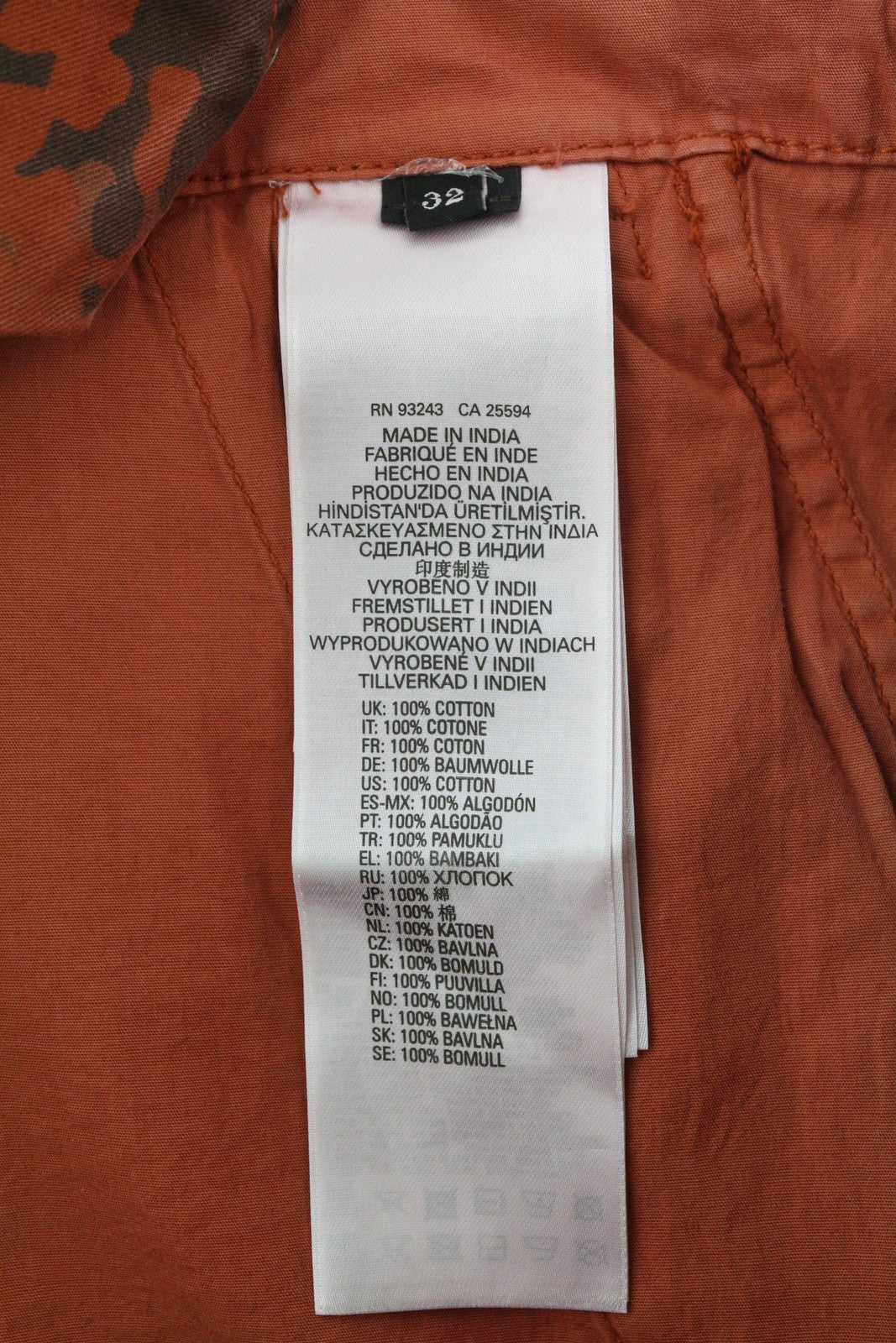 DIESEL P-Atlan-Pat vyriškos kelnės W32 oranžinės, kamufliažinės, su keliomis kišenėmis, RRP 295 €