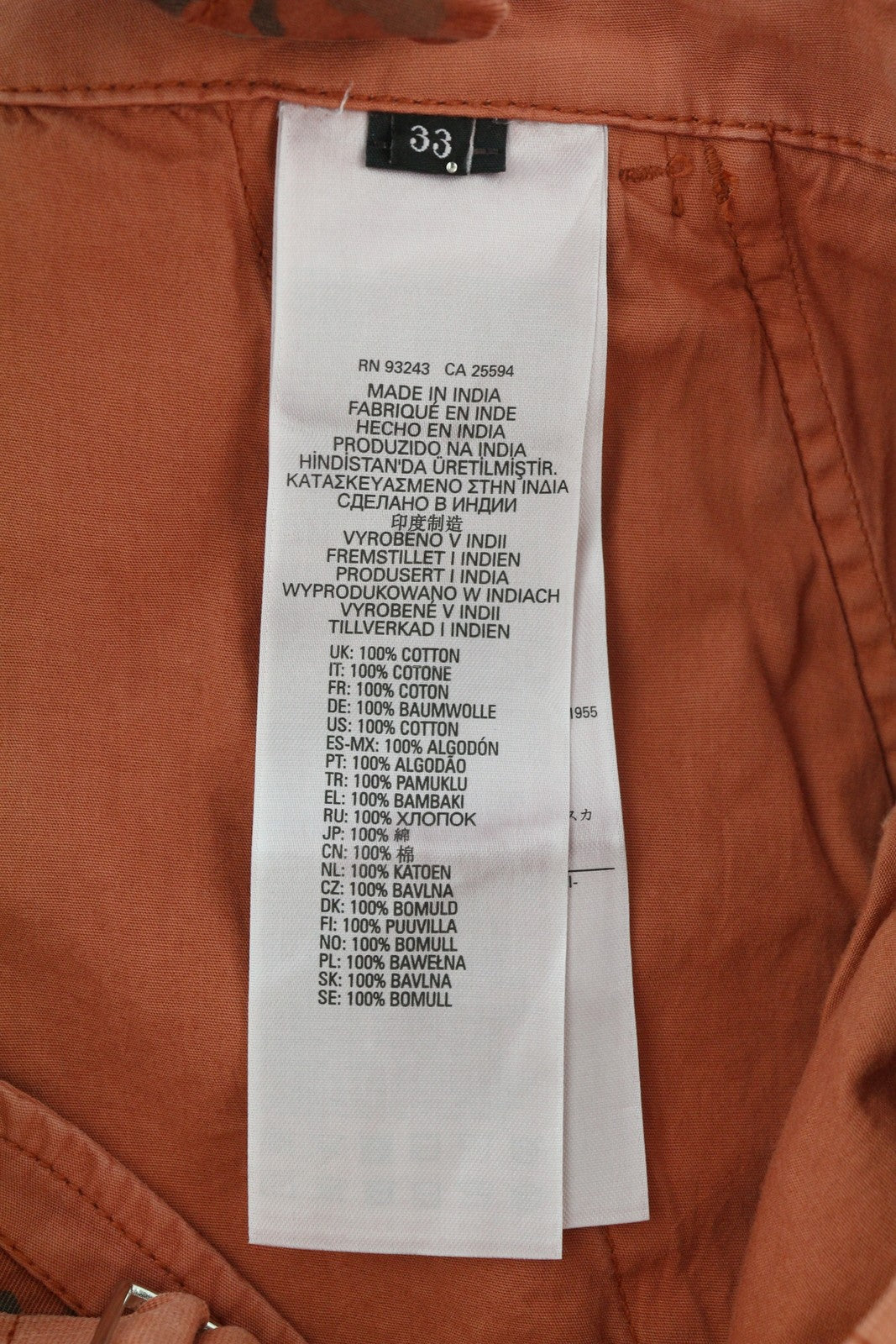 DIESEL P-Atlan-Pat vyriškos kelnės W33 oranžinės, kamufliažinės, su keliomis kišenėmis, RRP 295 € 