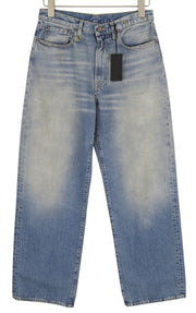 R13 D'Arcy Loose Men Jeans W29 Veiled Blue Washed Faded Blue Denim Logo RRP€660