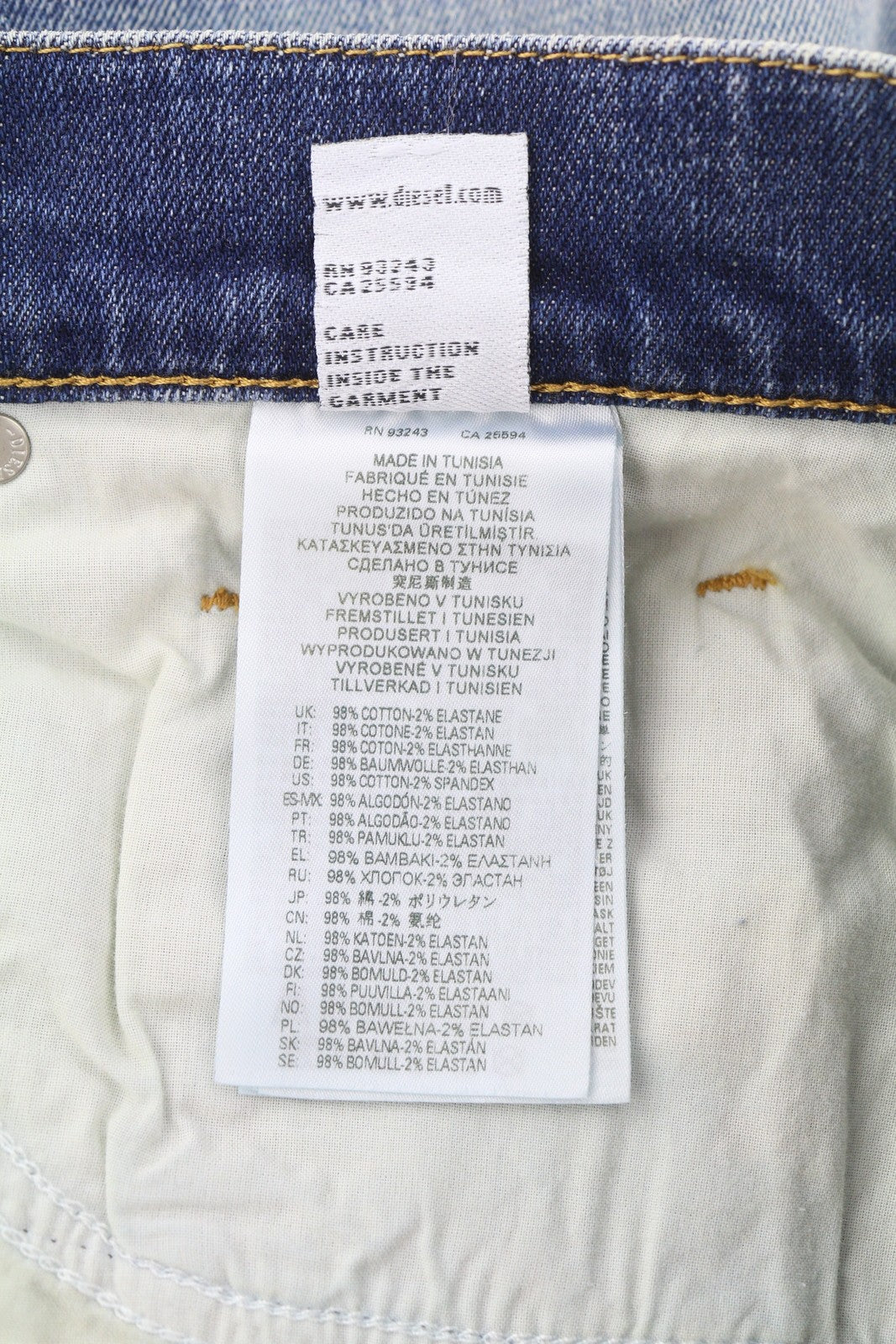 DIESEL 2019 D-Strukt 09C87 vyriški džinsai W31/L34 mėlyni, aptempti, plonos kojos, rekomenduojama kaina 189 € 