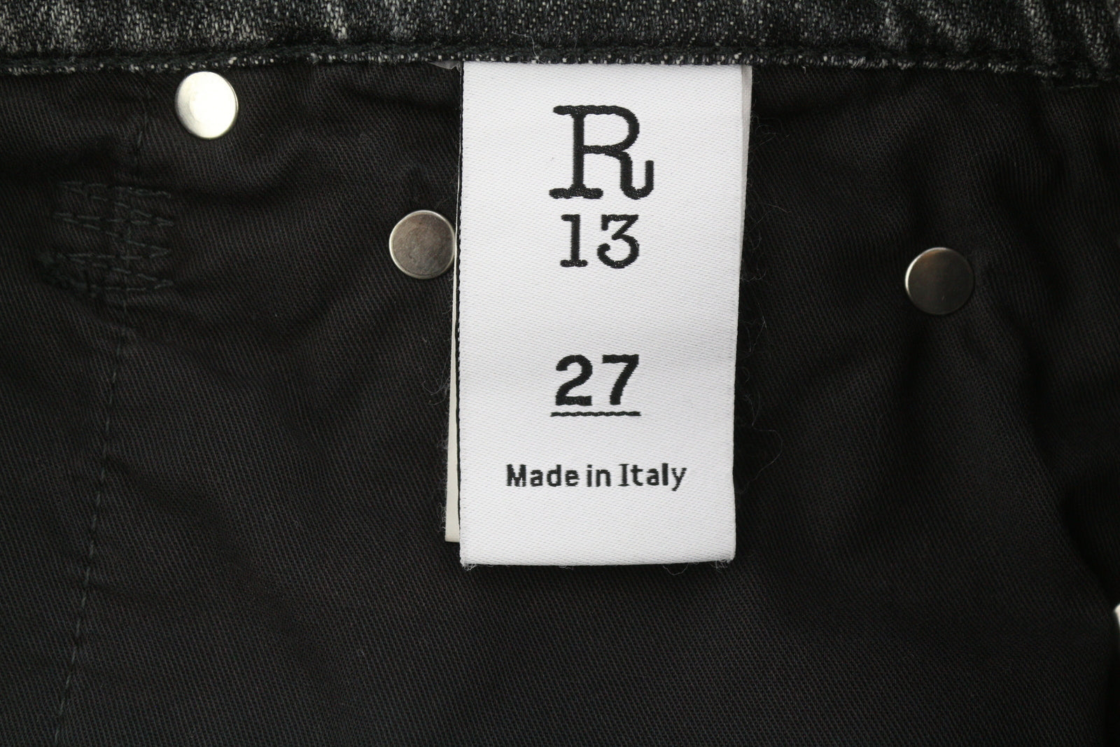 R13 Jesse Women Jeans 27 Vintage Grey Super Wide Leg Drop Crotch Faded RRP€725