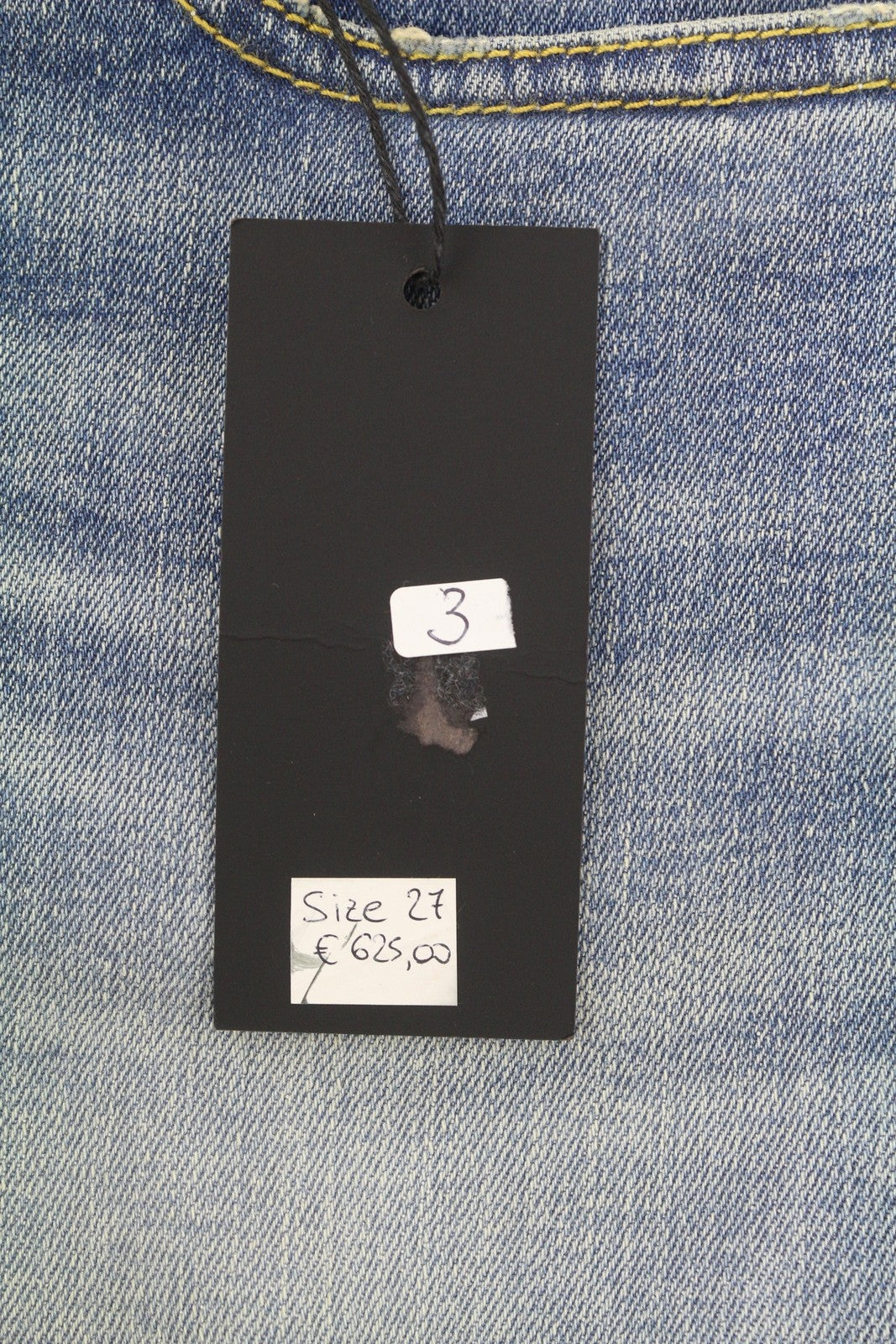 R13 Boy Straight Rips Women Jeans 27 Carlton Ripped Distress Washed Ankle Blue