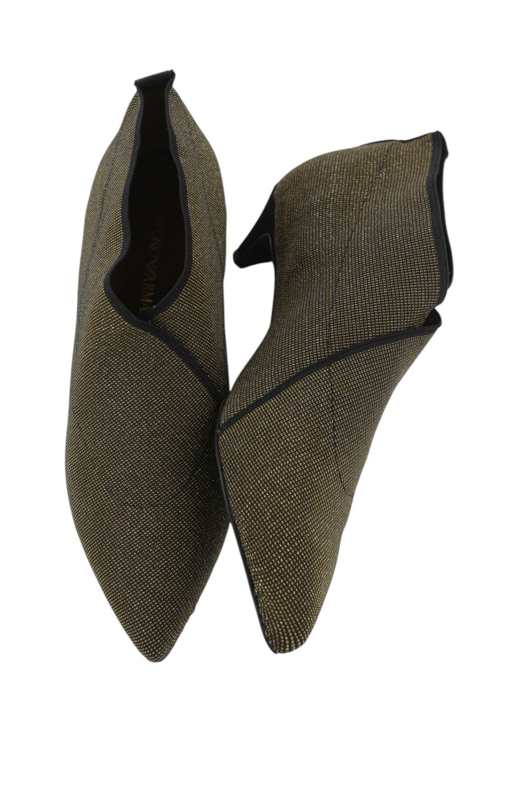 EMPORIO ARMANI X3M257 moteriški aukštakulniai, rudi, blizgantys, smailūs, iki kulkšnies, EU37 