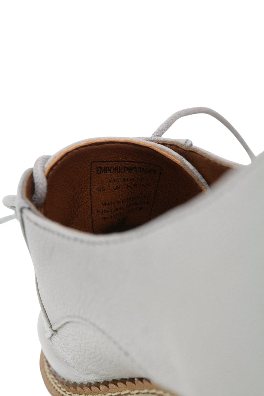 EMPORIO ARMANI X3C139 moteriški bateliai, 37 dydžio, pilki, odiniai, platforminiai, oksfordo stiliaus bateliai, RMK 226 € 